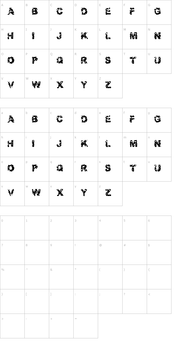 Character Map Target Practice Font