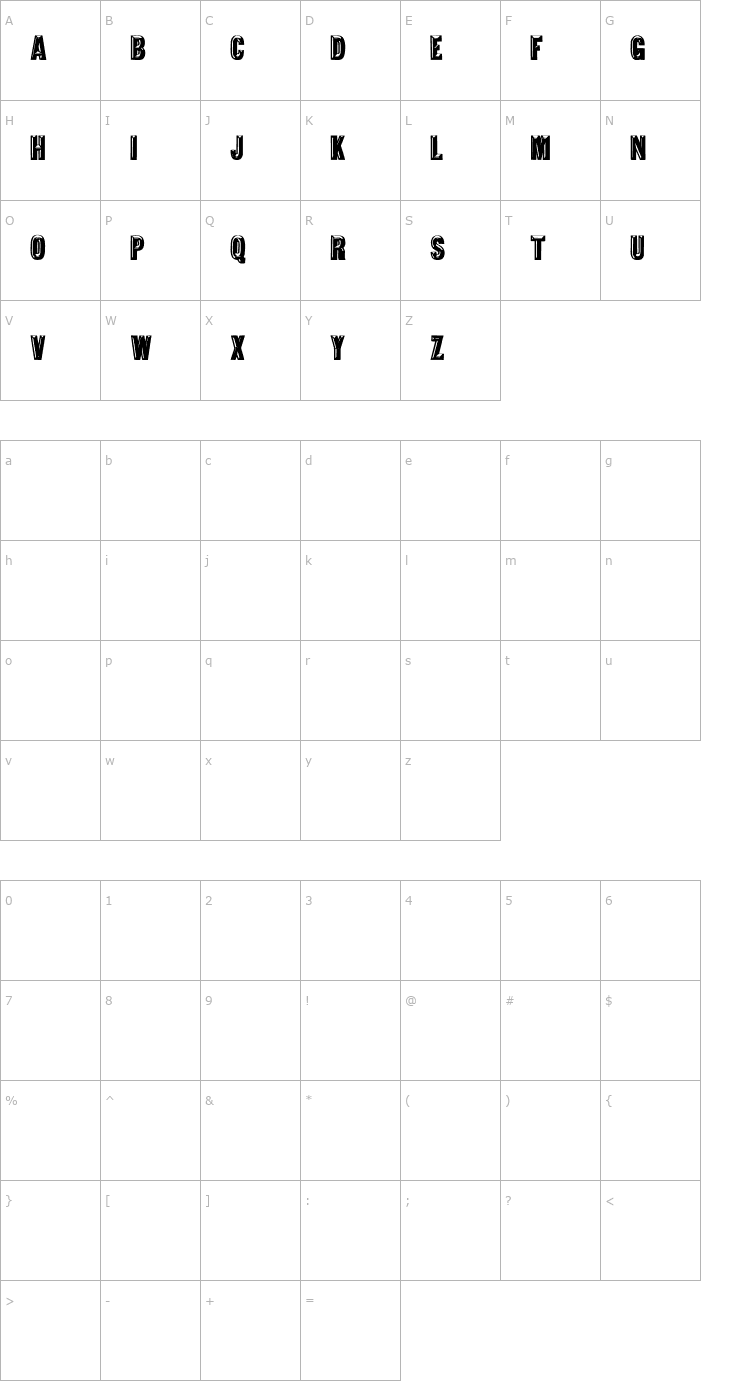 Character Map Tejaratchi Th Bold Font