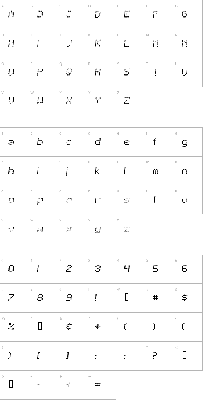 Character Map Telegraphic Bold Italic Font