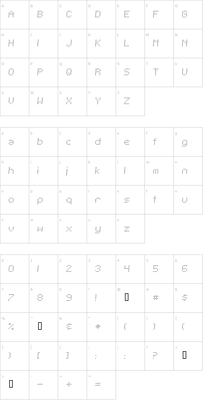 Character Map Telegraphic Light Italic Font