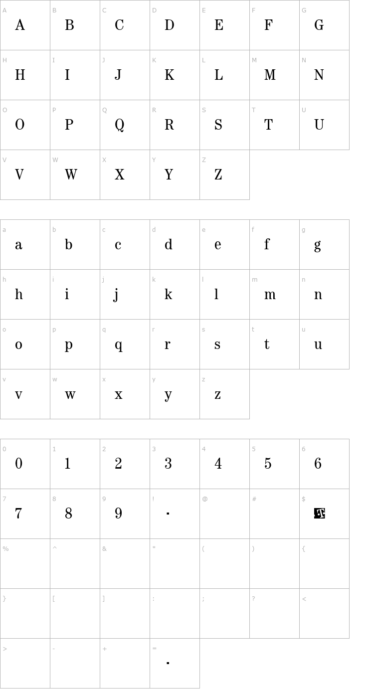 Character Map TeleLogo Font