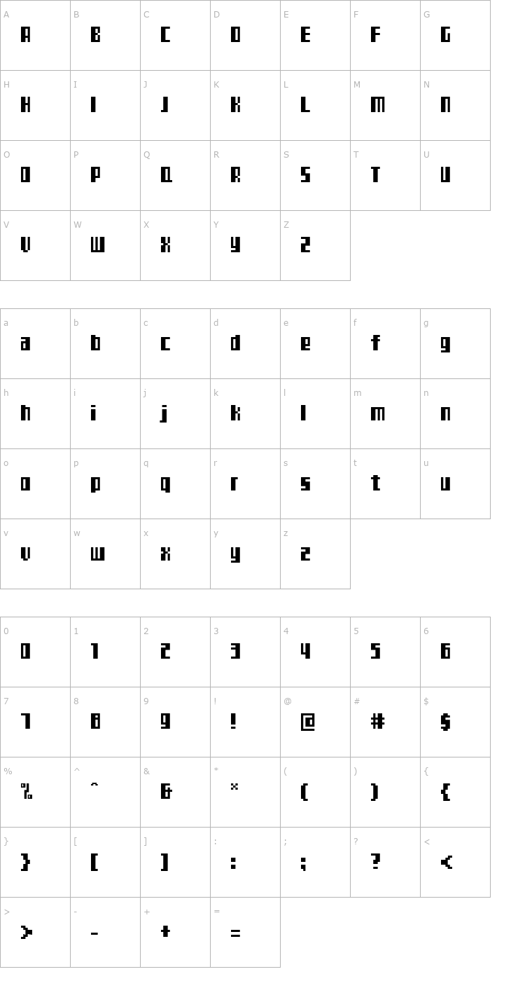 Character Map TeleTekst Font