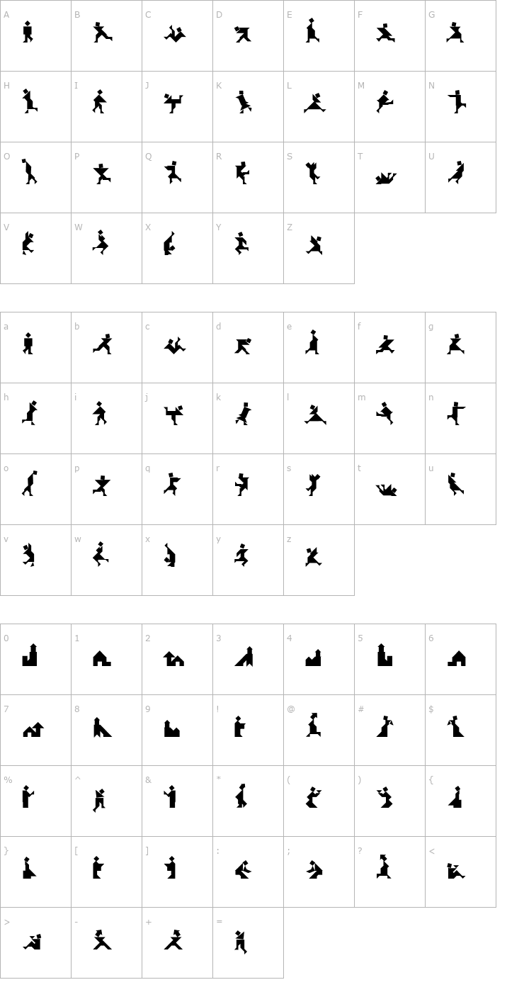 Character Map Textan - Piple Font