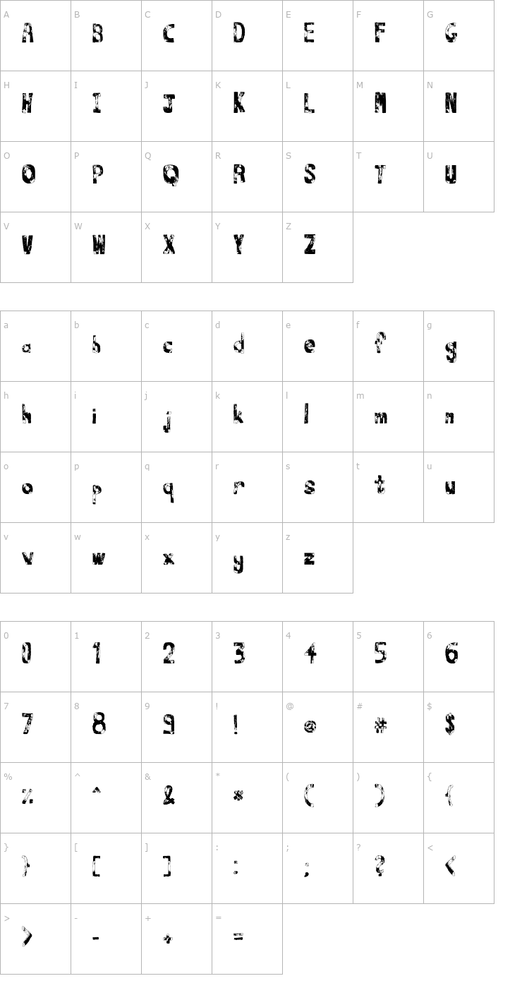 Character Map That's it! Font