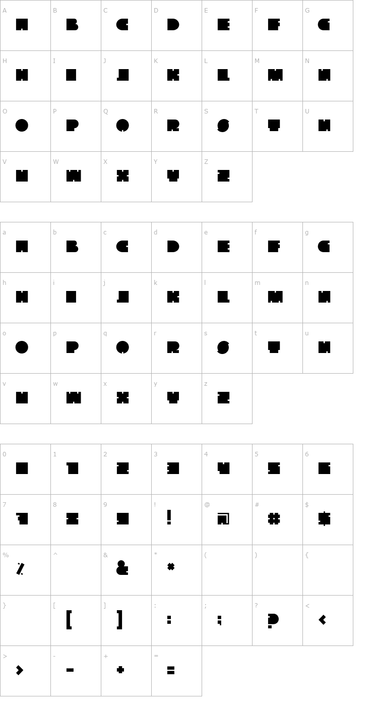 Character Map The Go Font Font