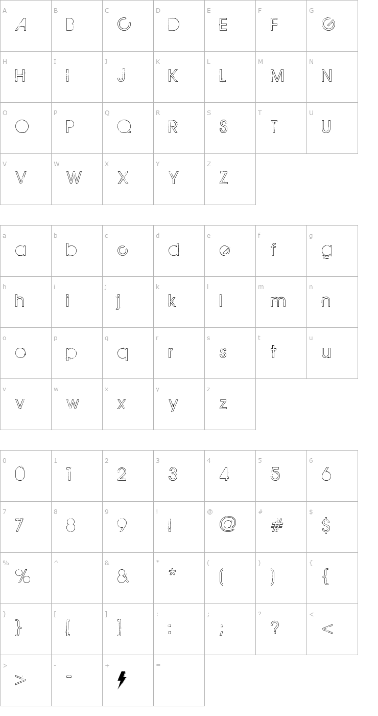 Character Map The Maple Origins Font