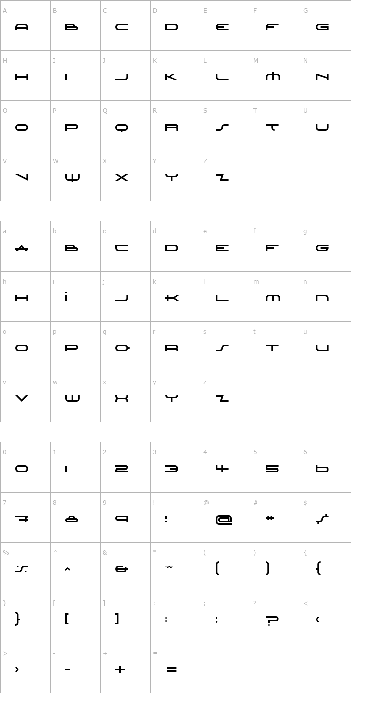 Character Map TLC Fan Mail Font