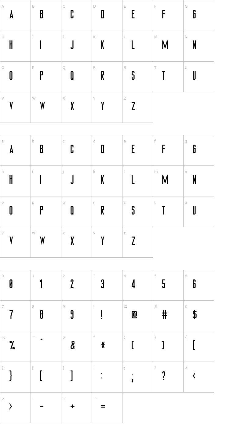 Character Map TNG Monitors Plain Font