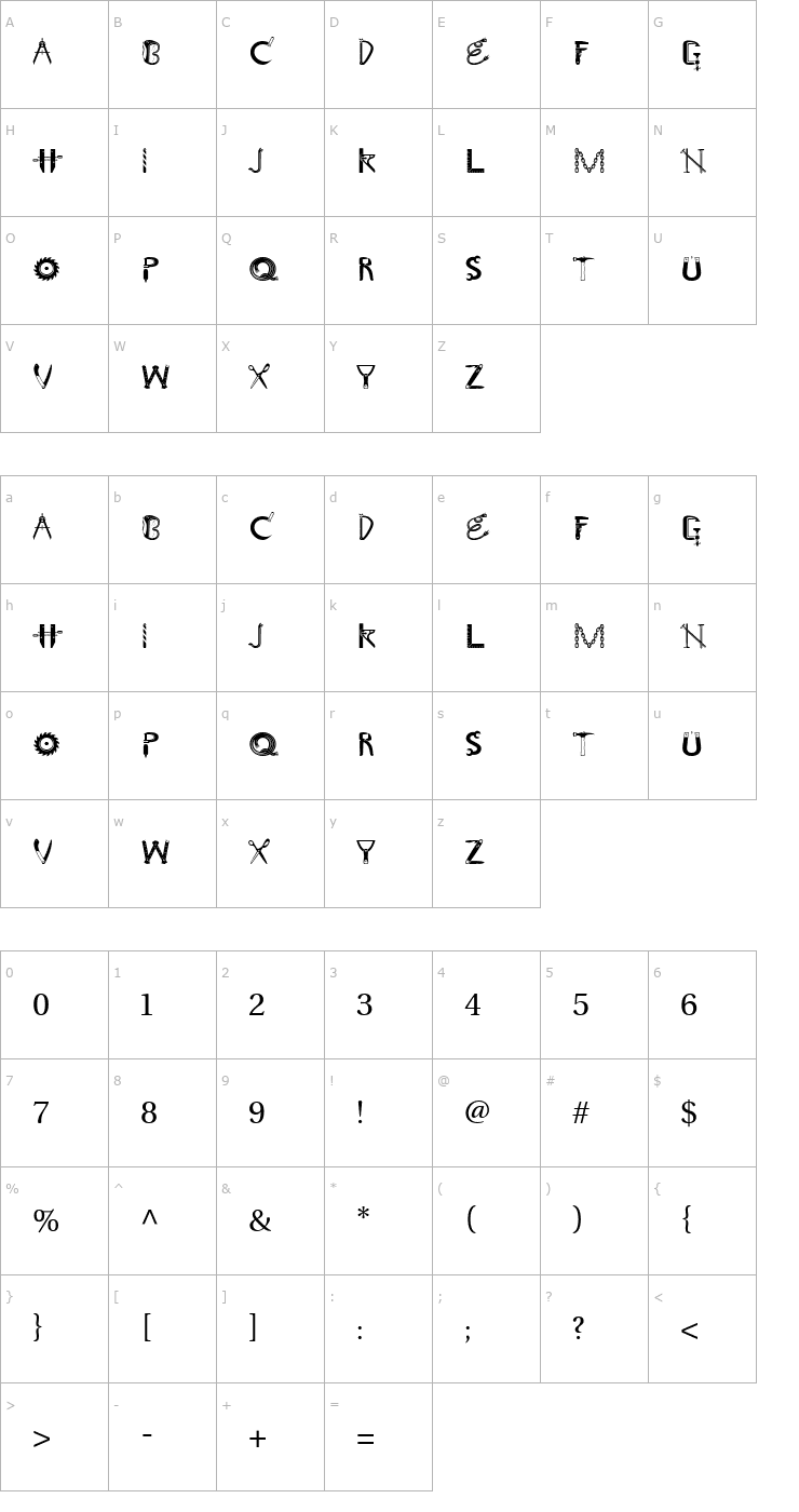 Character Map Toolbox Font