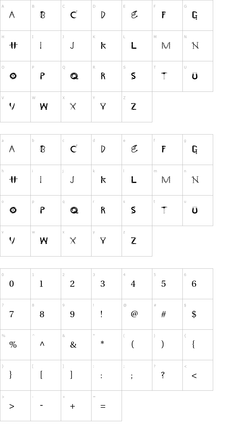 Character Map ToolboxStd Font