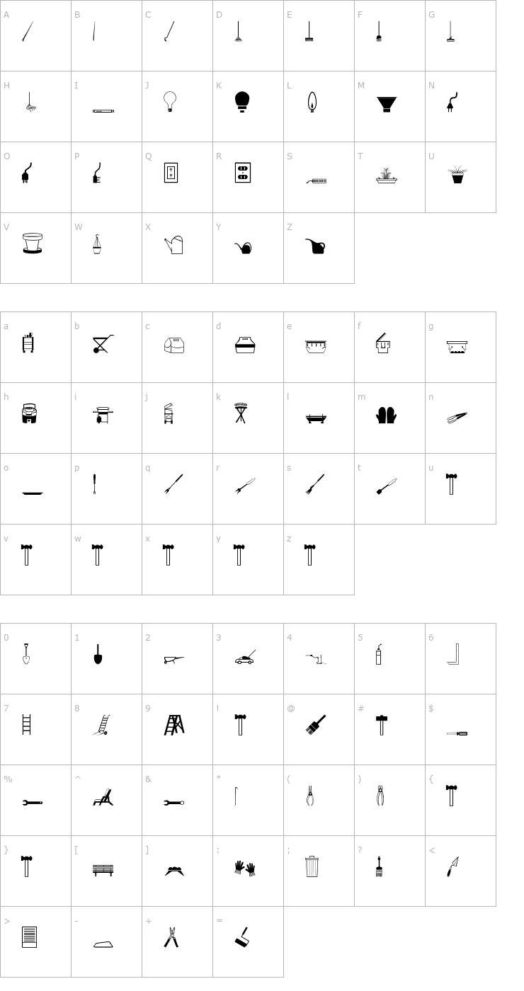 Character Map Tools Font