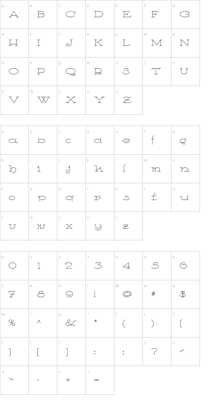 Character Map TootSweetBistroNF Font