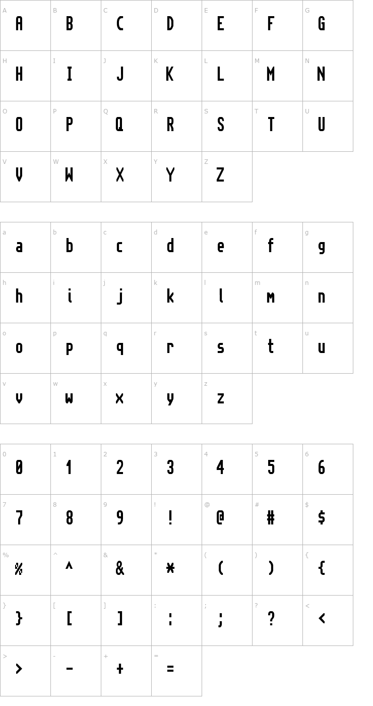 Character Map Topaz New Font