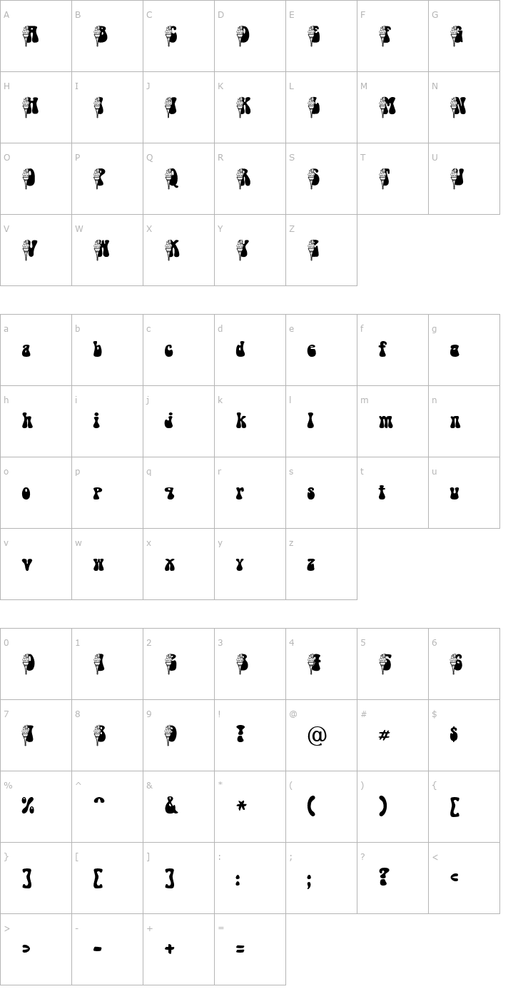 Character Map Torch Becker Font