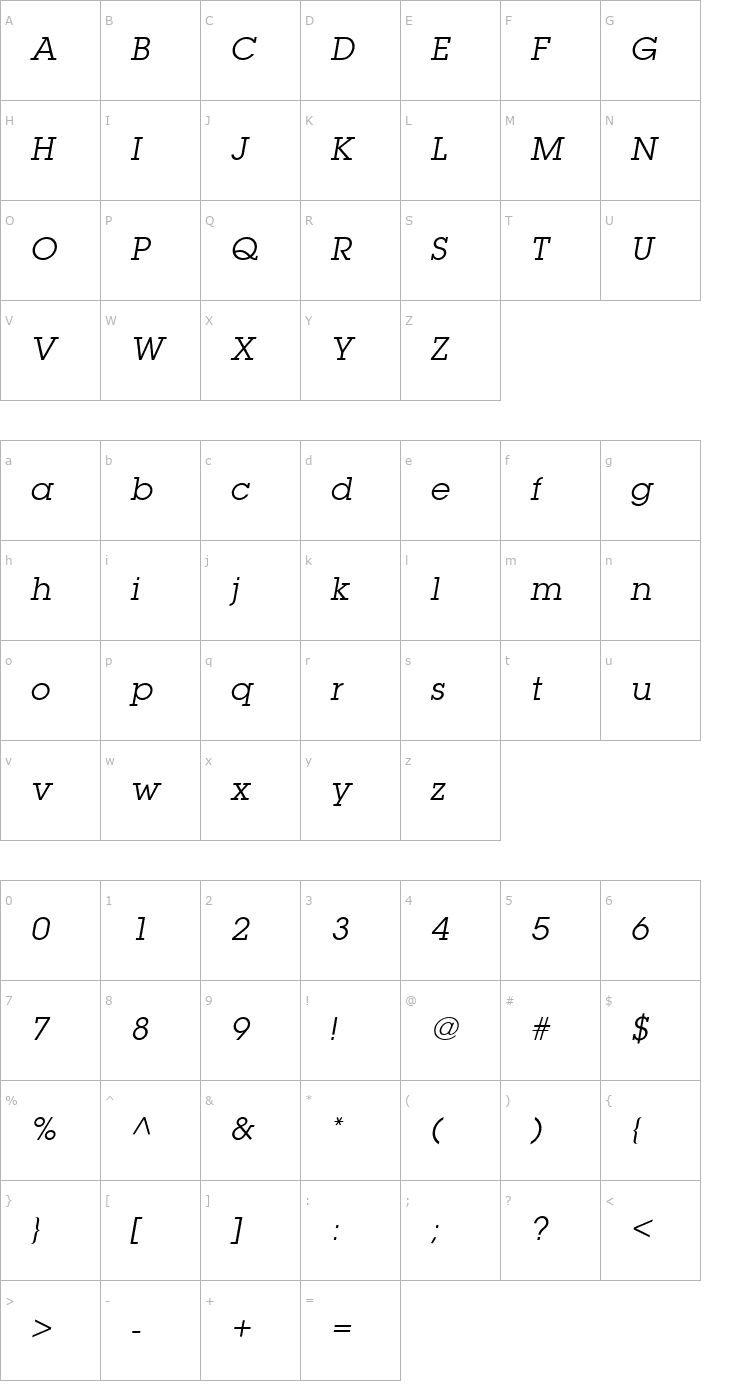 Character Map Torrent Graphic SSi Italic Font