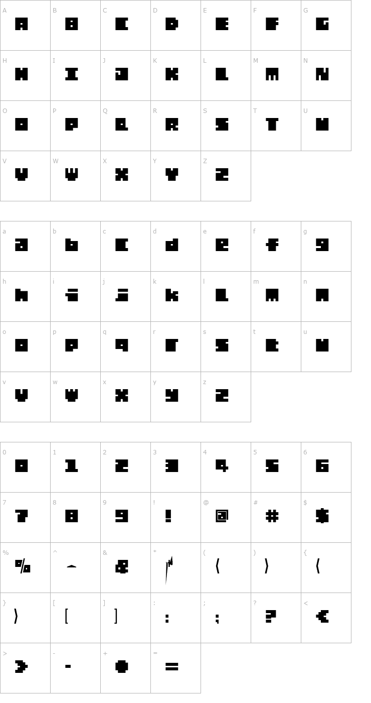 Character Map Total Eclipse Font