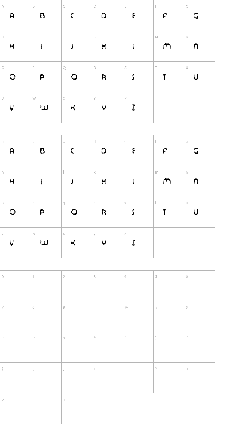 Character Map Tour de Font Font