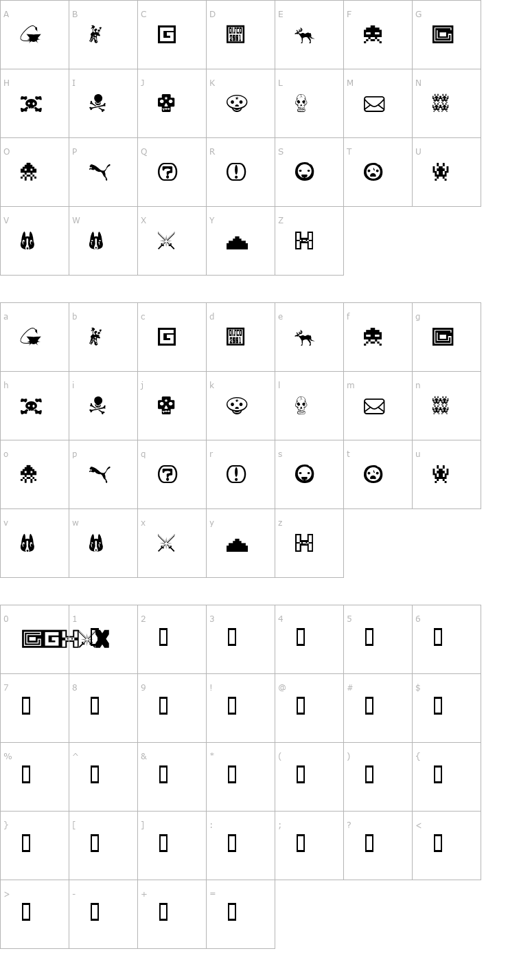 Character Map Toybox Font