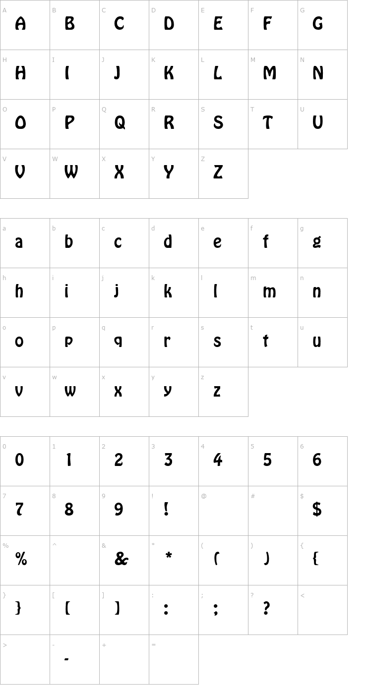 Character Map TR Queen Font
