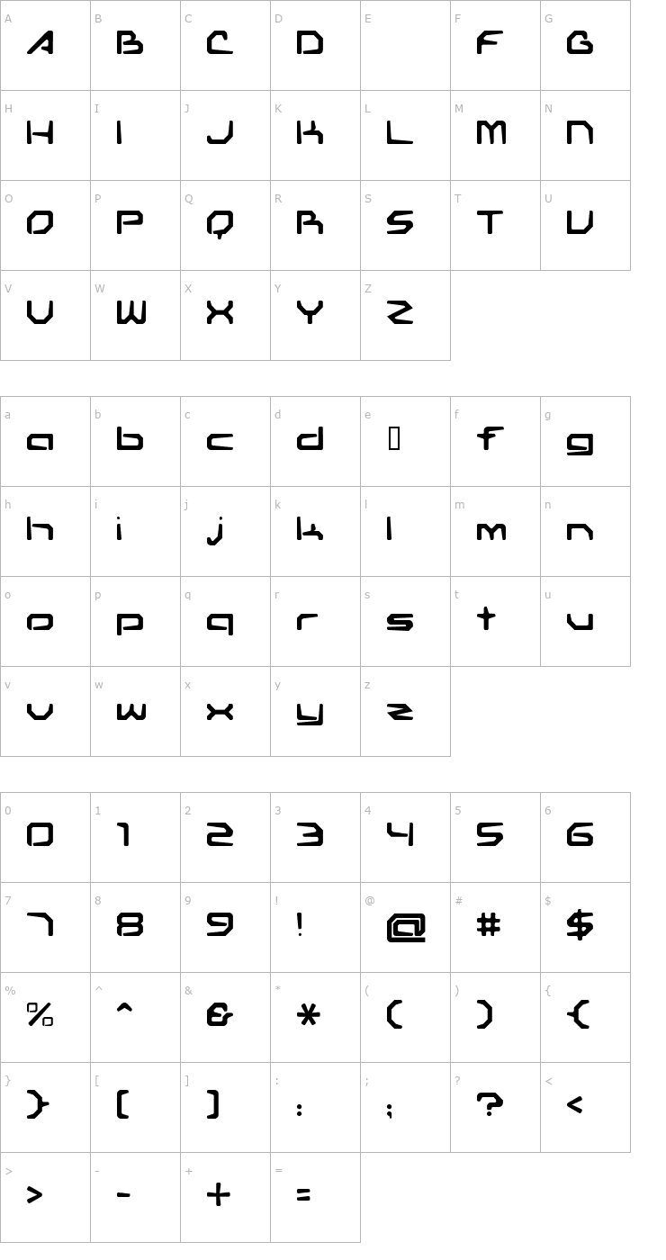 Character Map Transformer Demo Font