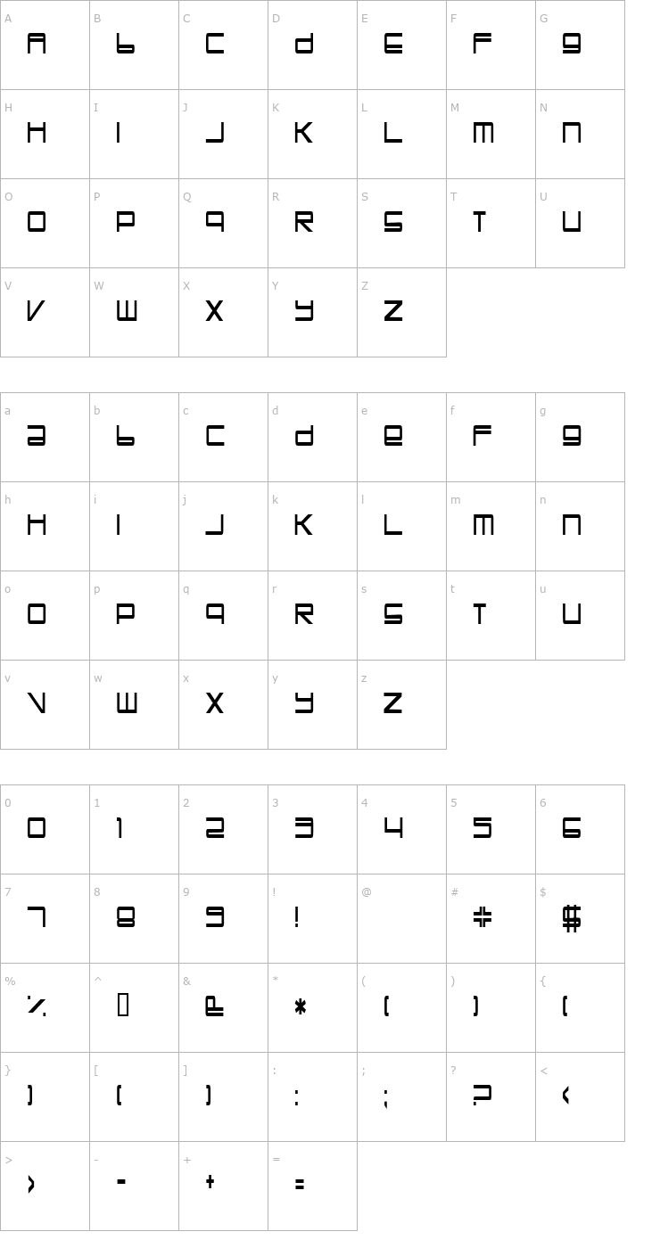 Character Map TrapperJohn Font