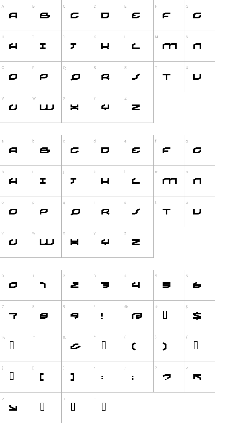 Character Map tricky Font