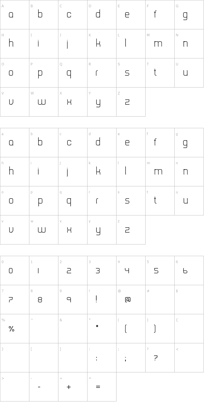 Character Map TripSerif CE Light Font