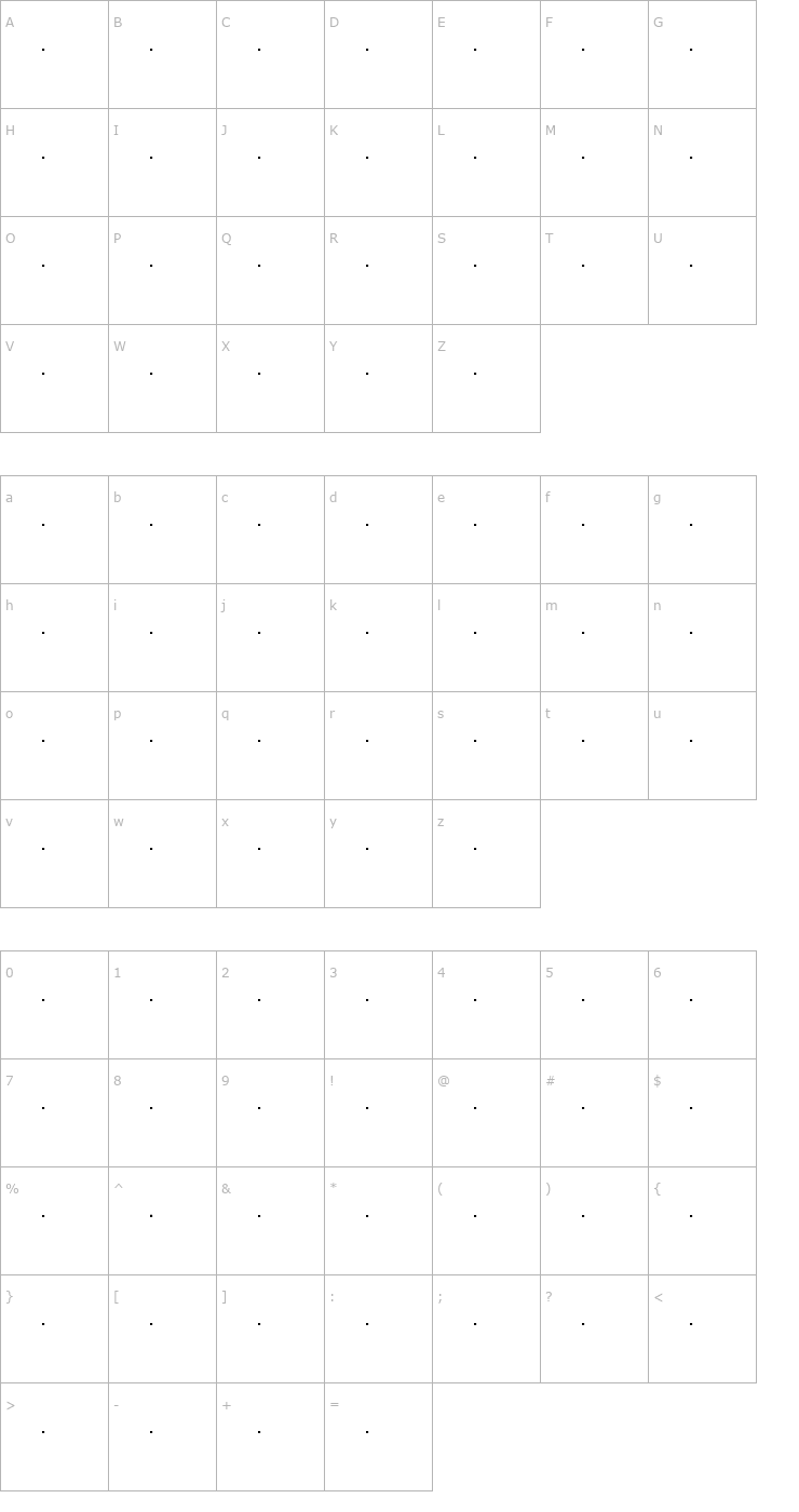 Character Map Triskweline Font