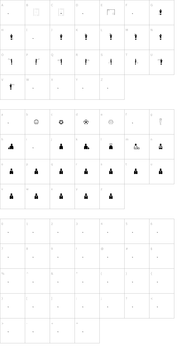 Character Map Trivia-Pict Font