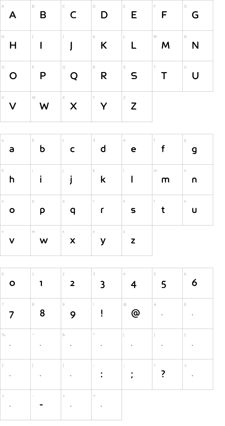 Character Map Trivia-Regular OTF Font