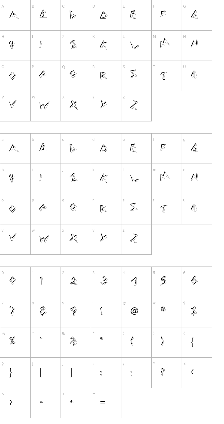 Character Map Twosie Display Caps SSi Font