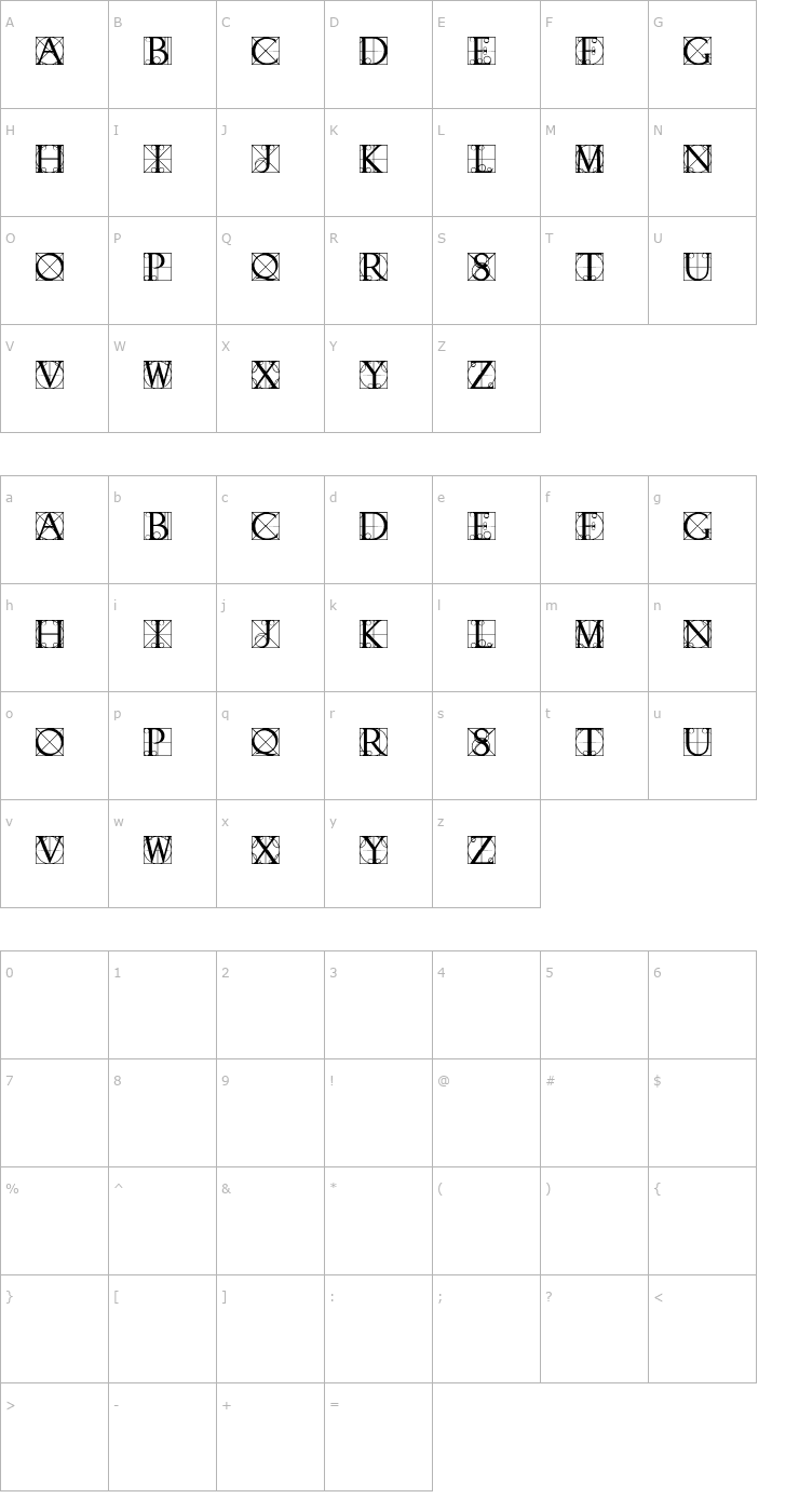 Character Map TypographerDisplay Font