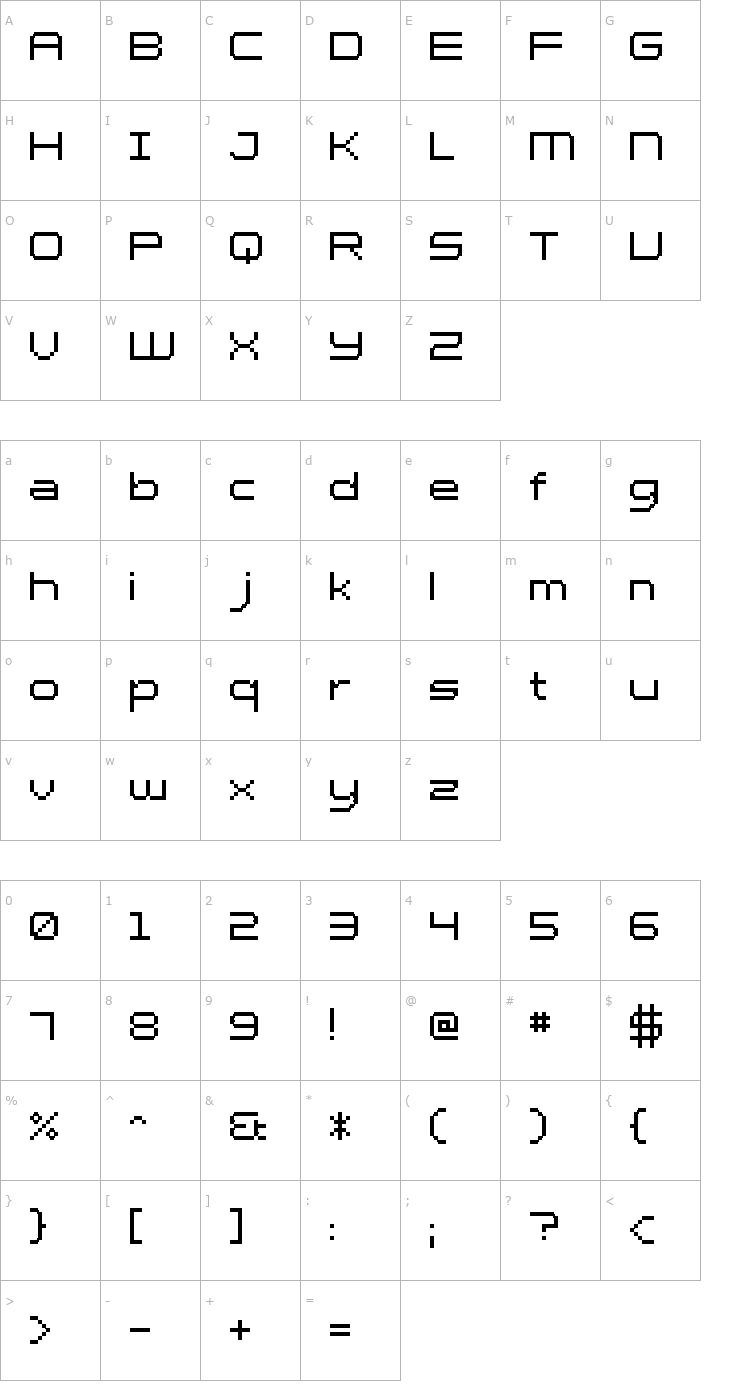 Character Map UF PT Factus Font