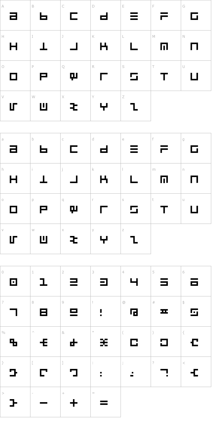 Character Map UltraLine Regular Font