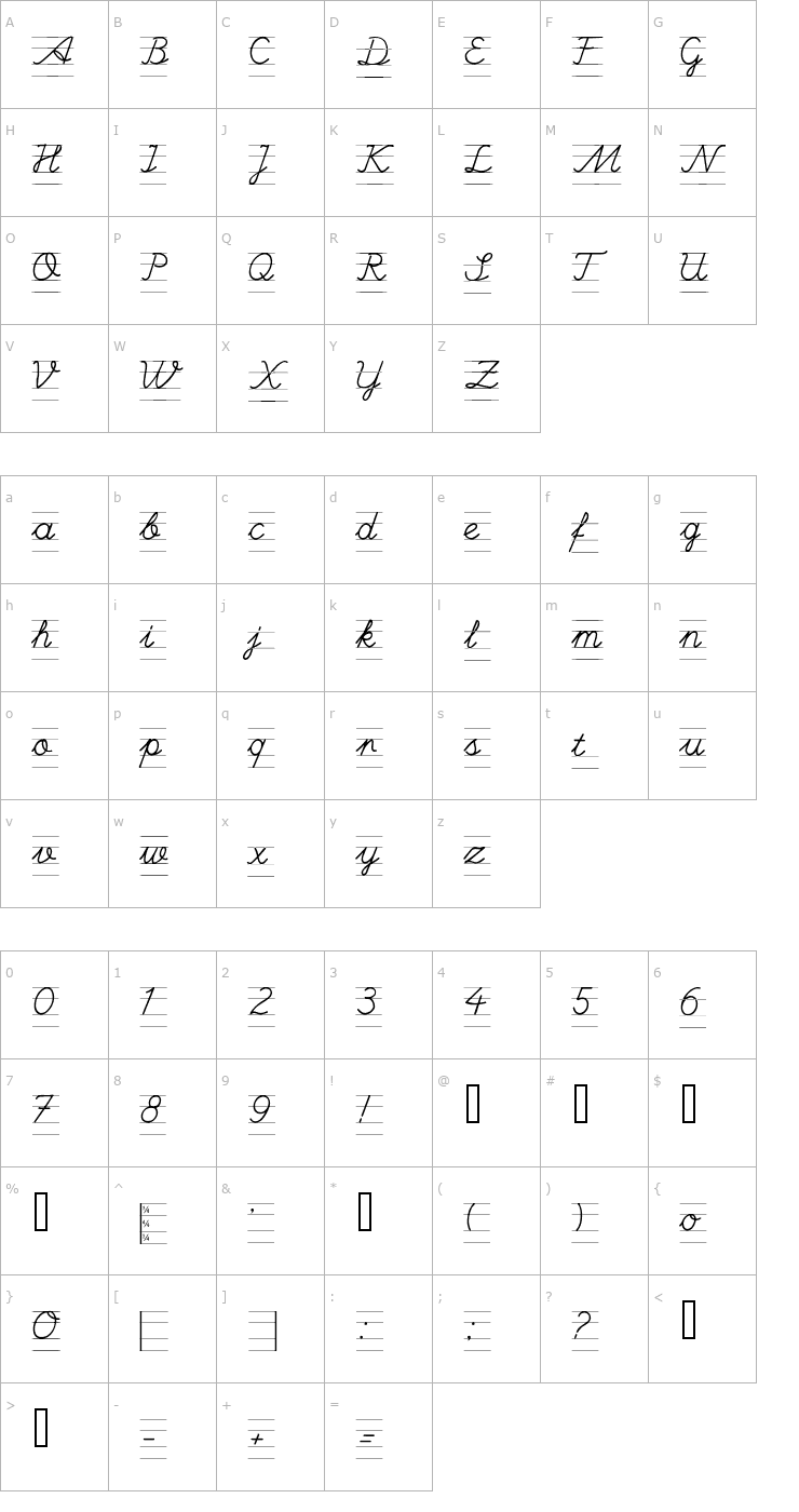 Character Map UlusalOkul.Com Çizgili Font