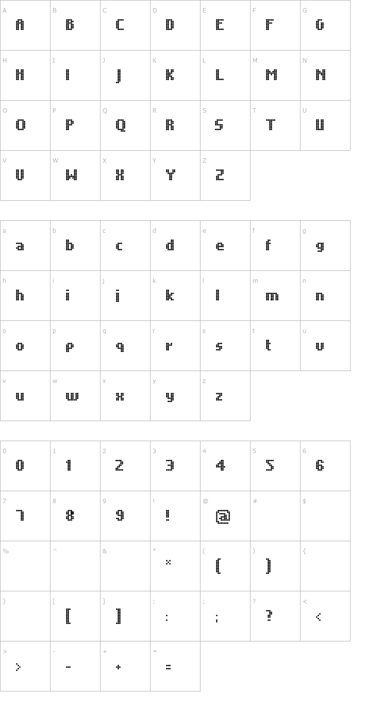 Character Map Unintended Font