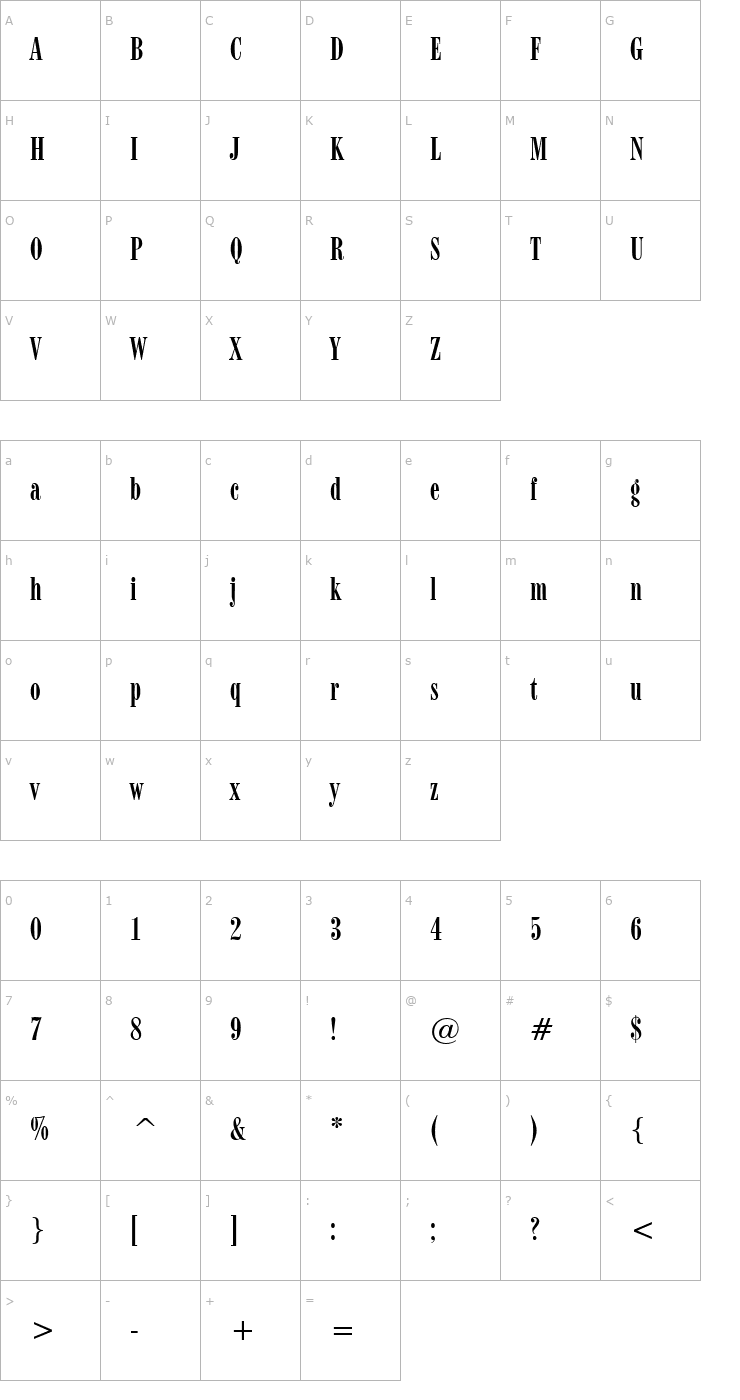 Character Map Update 537 Normal Font