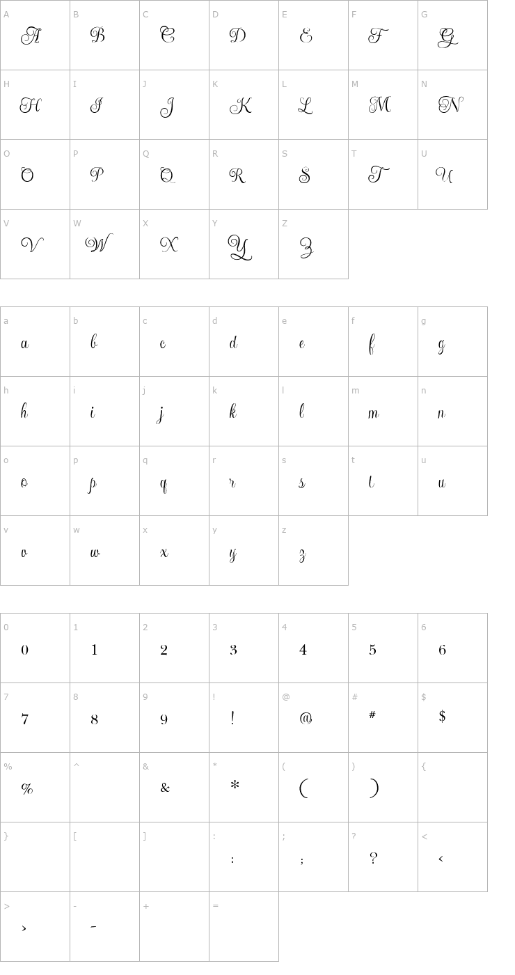 Character Map UpDock Font