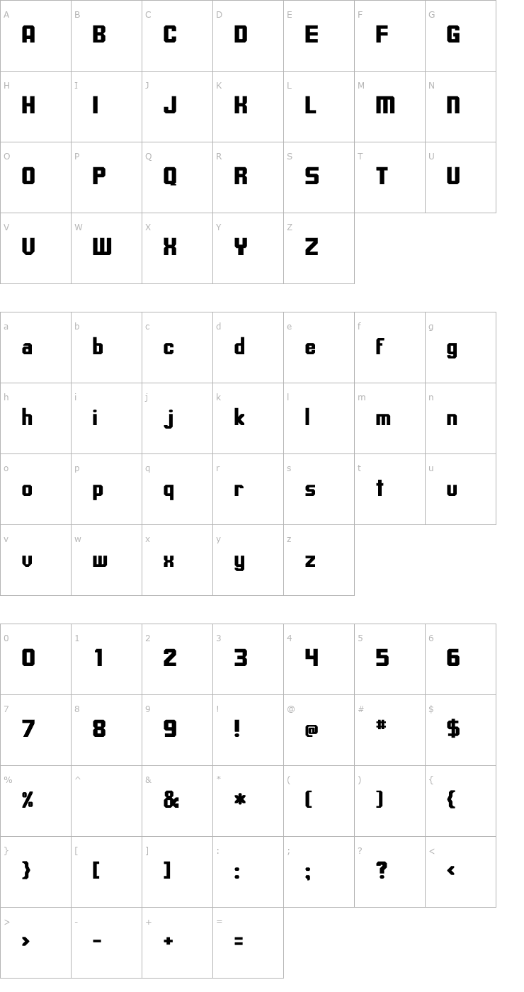 Character Map Upsilon Bold Font