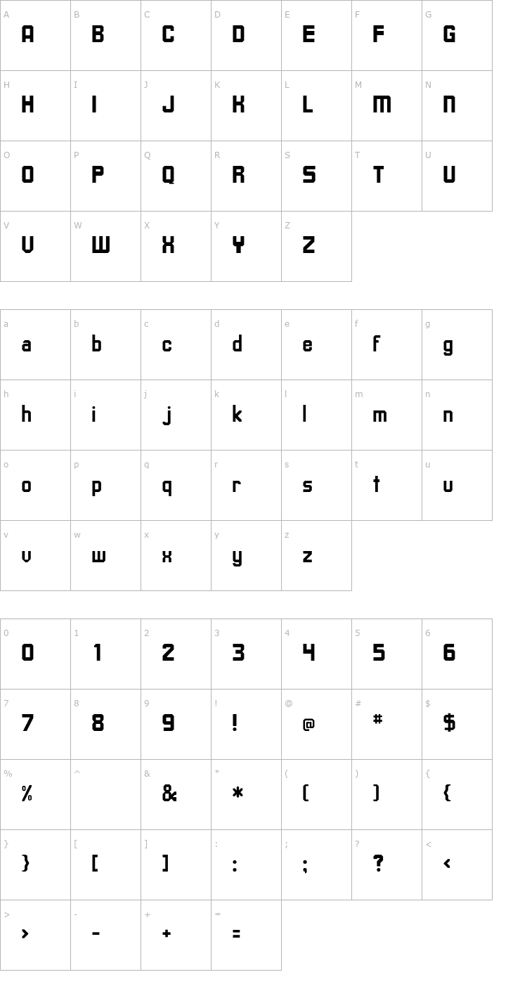 Character Map Upsilon Font