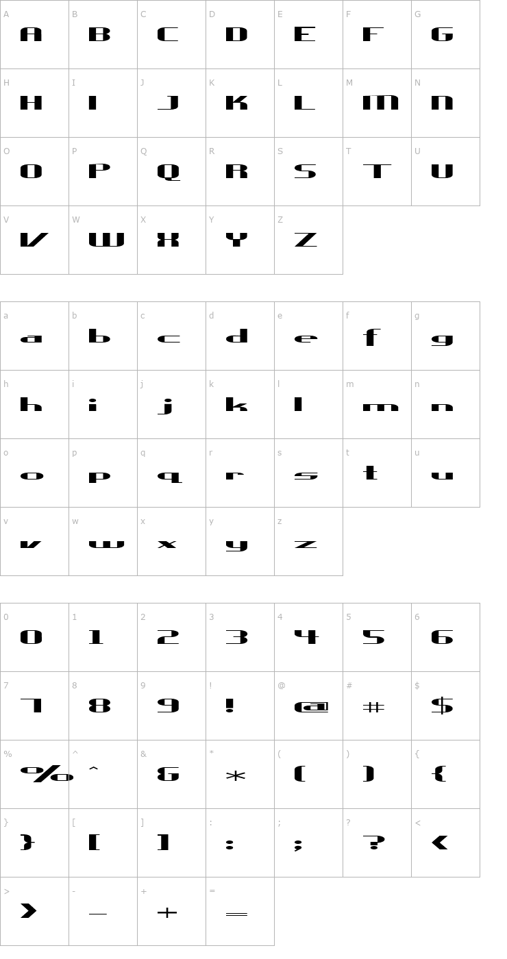 Character Map ureka Font