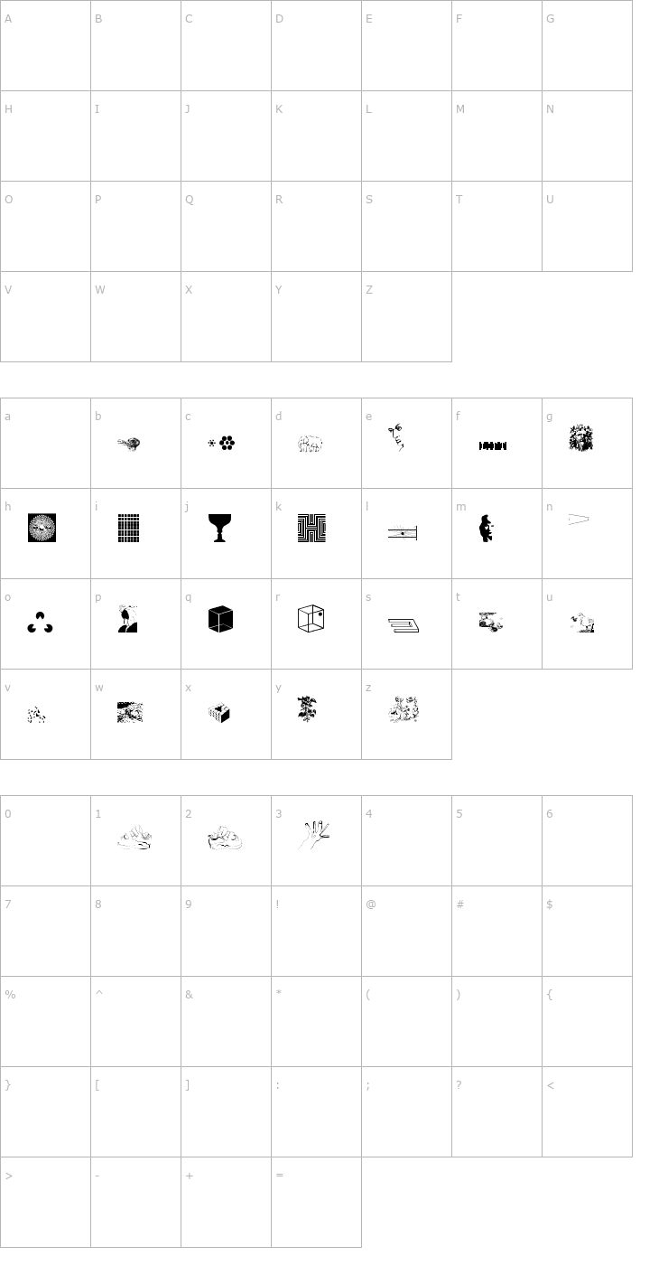 Character Map Use Your Illusion Font