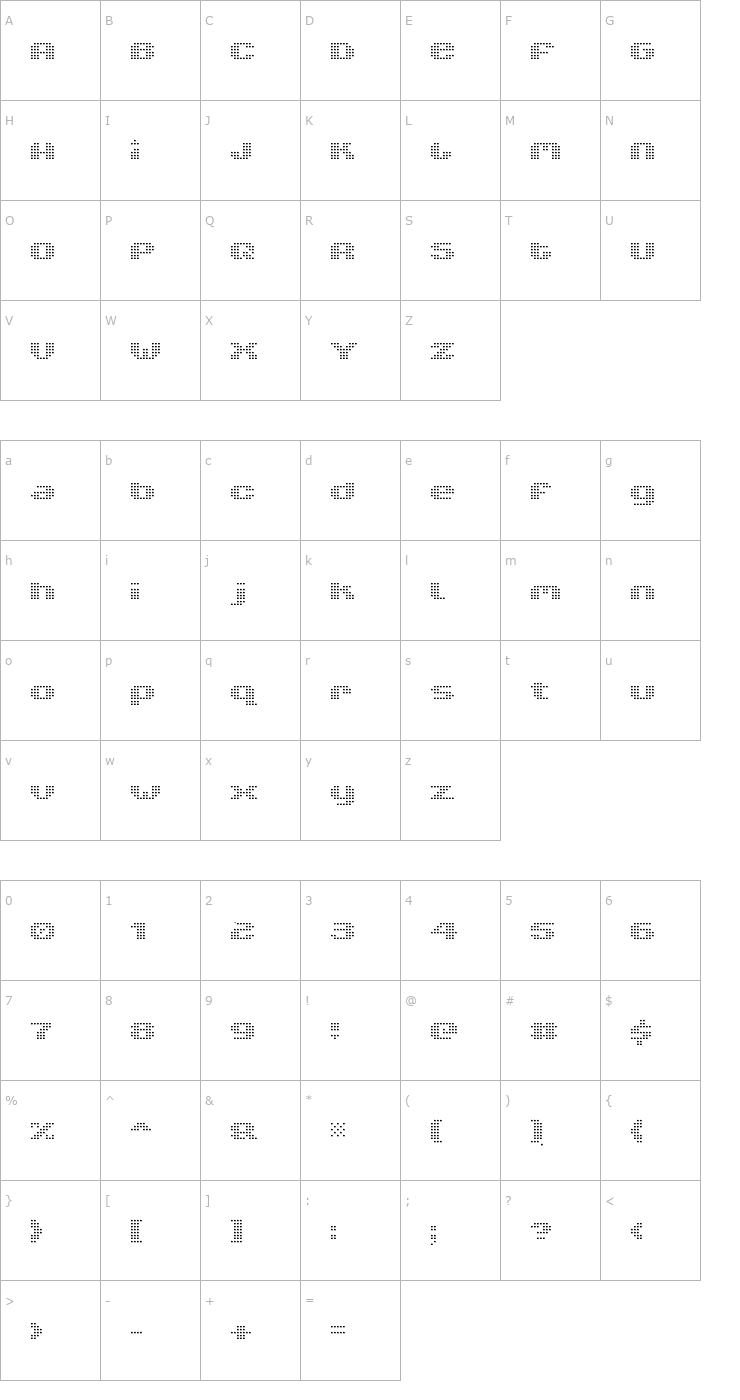 Character Map V5 Xtender LoinFront Font