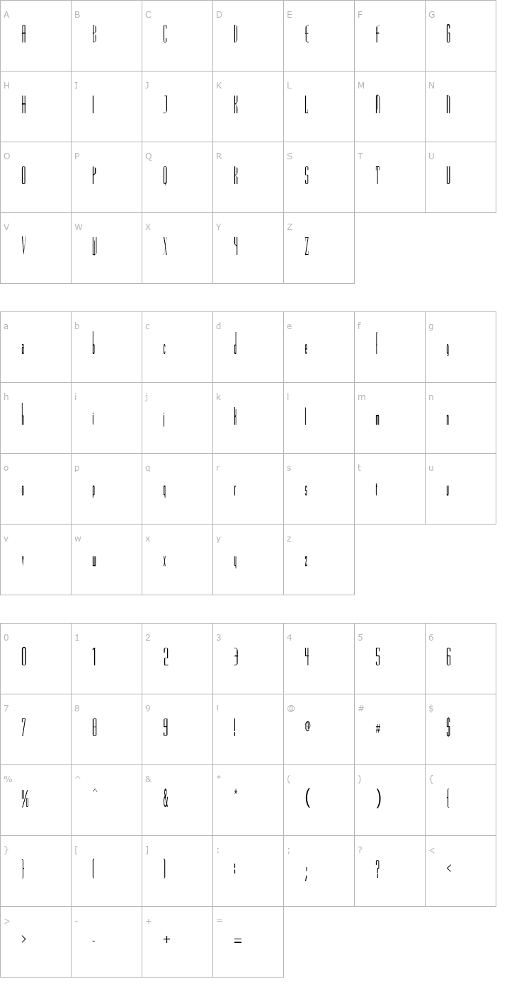 Character Map VascoSSK Font