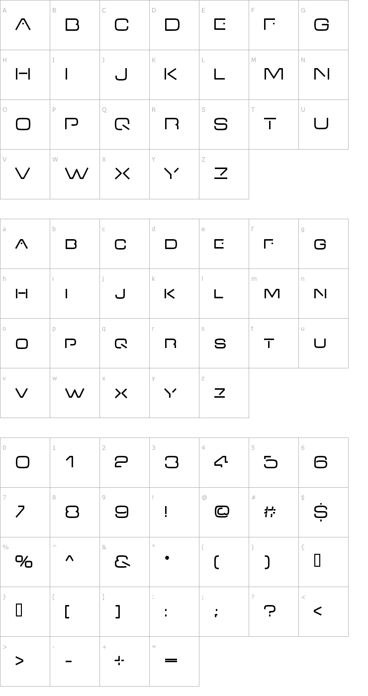 Character Map VDub Font