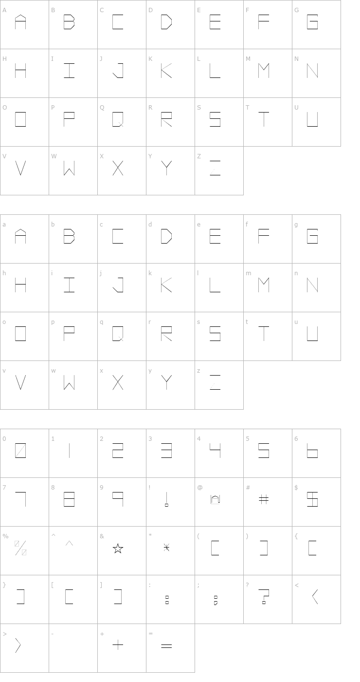 Character Map Vector Battle Font