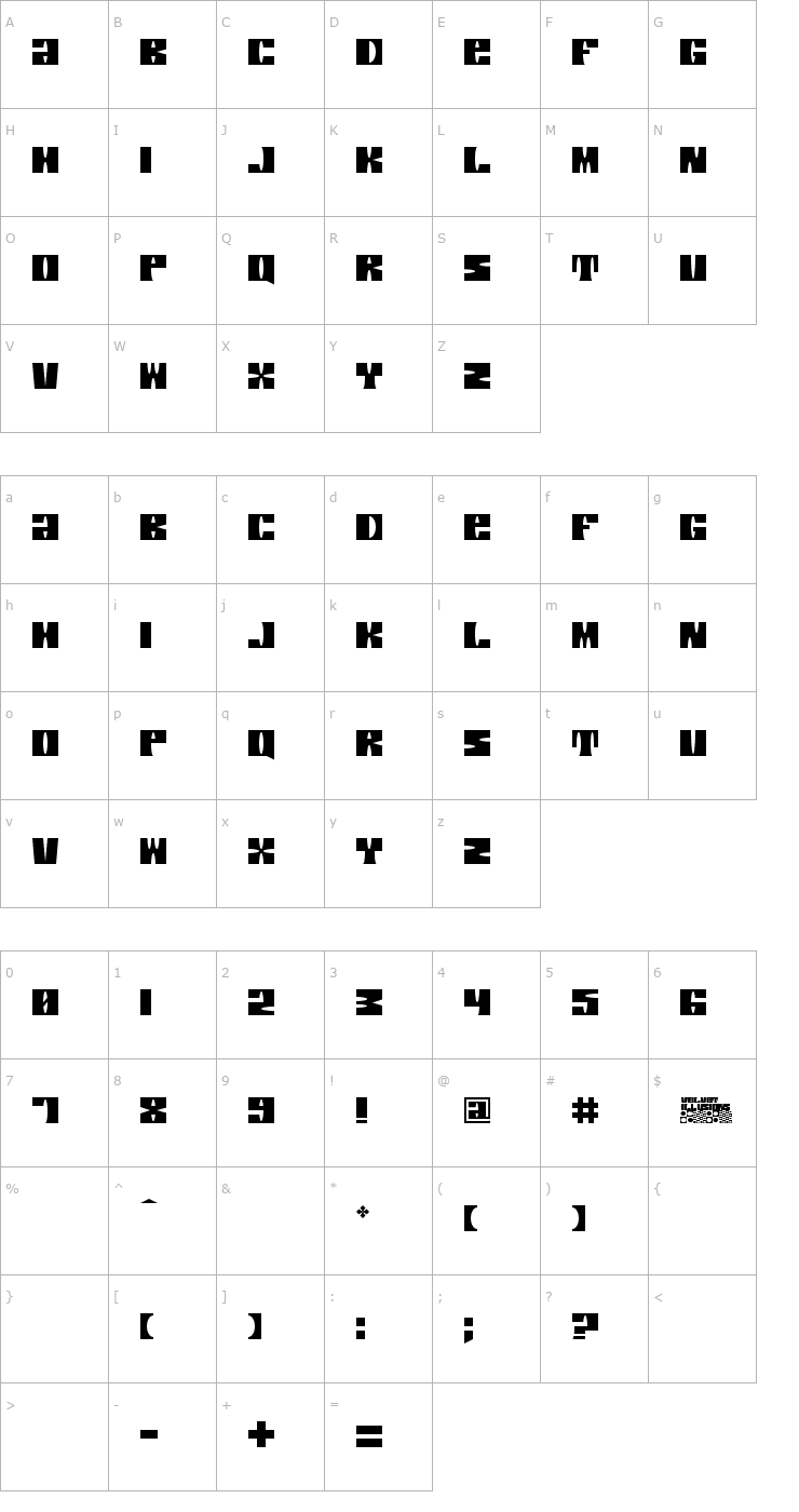 Character Map Velvet Illusions Font