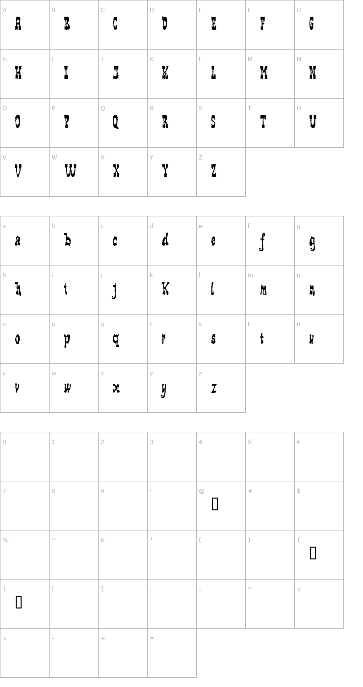 Character Map Veronique Demo Font