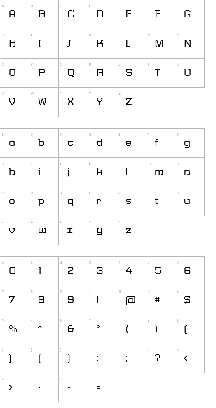 Character Map Verso Light Font