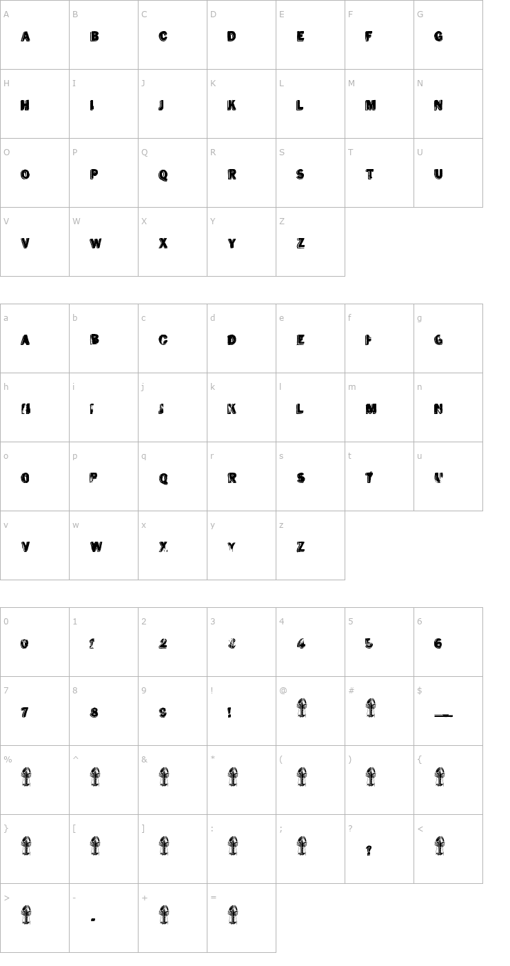 Character Map Ves Font